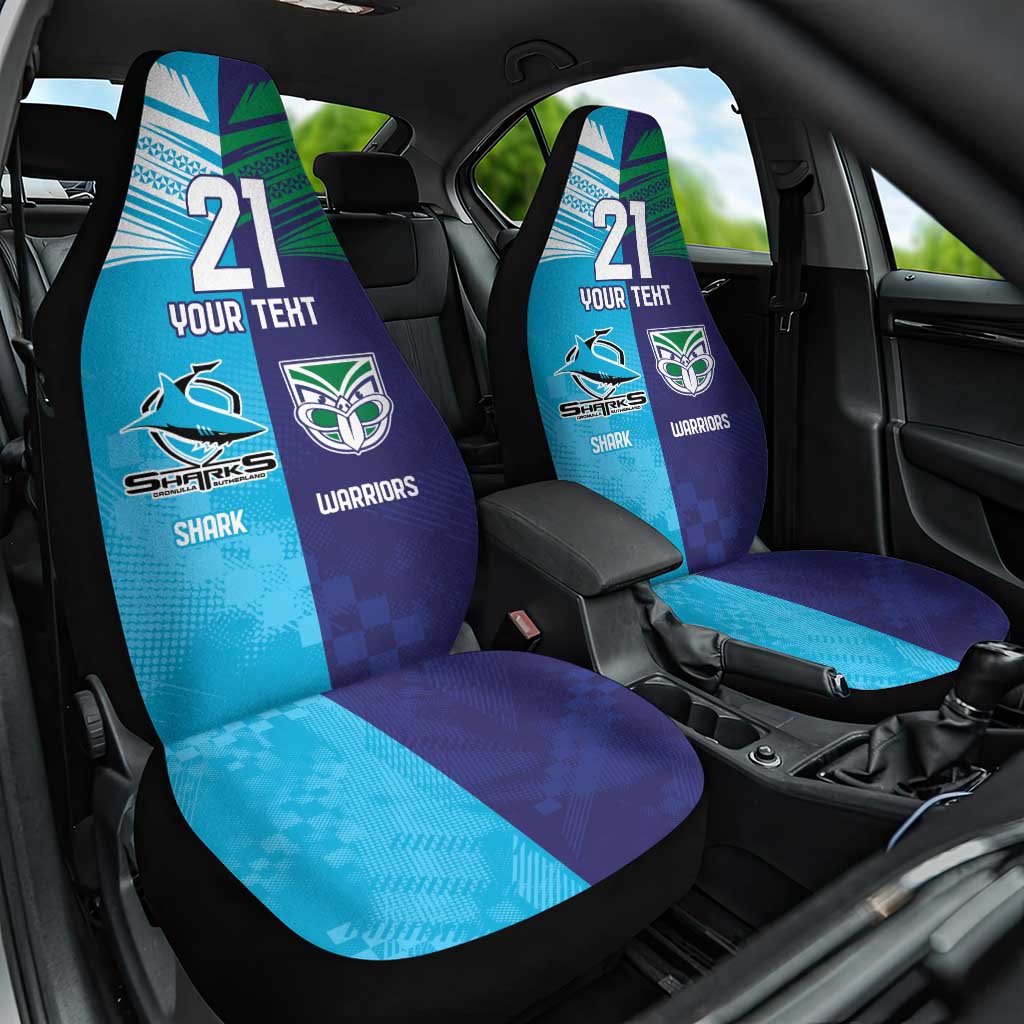 Custom Warriors-Shark Car Seat Cover Together Sporty Style