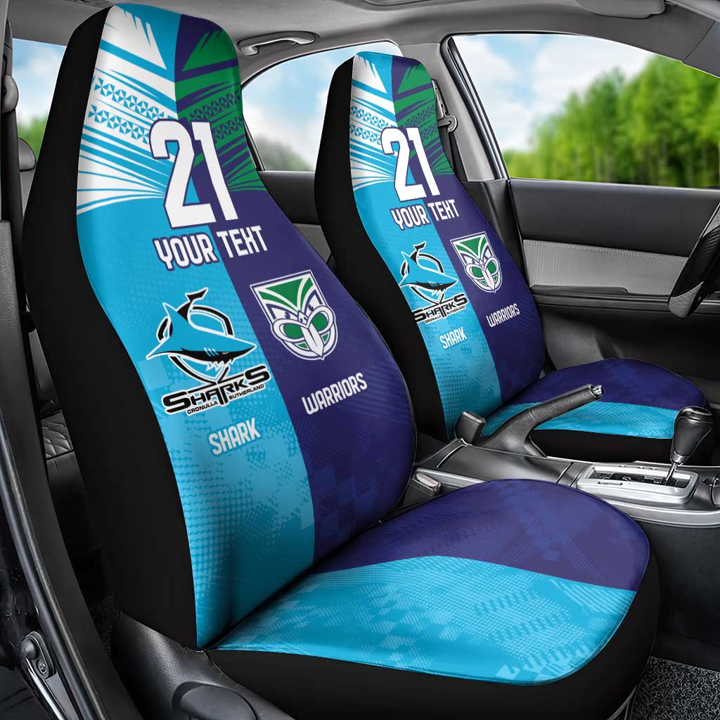 Custom Warriors-Shark Car Seat Cover Together Sporty Style