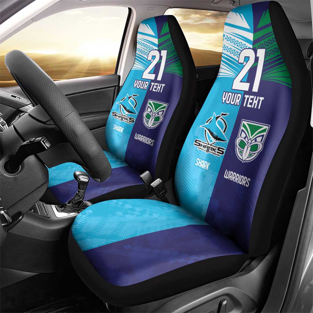 Custom Warriors-Shark Car Seat Cover Together Sporty Style