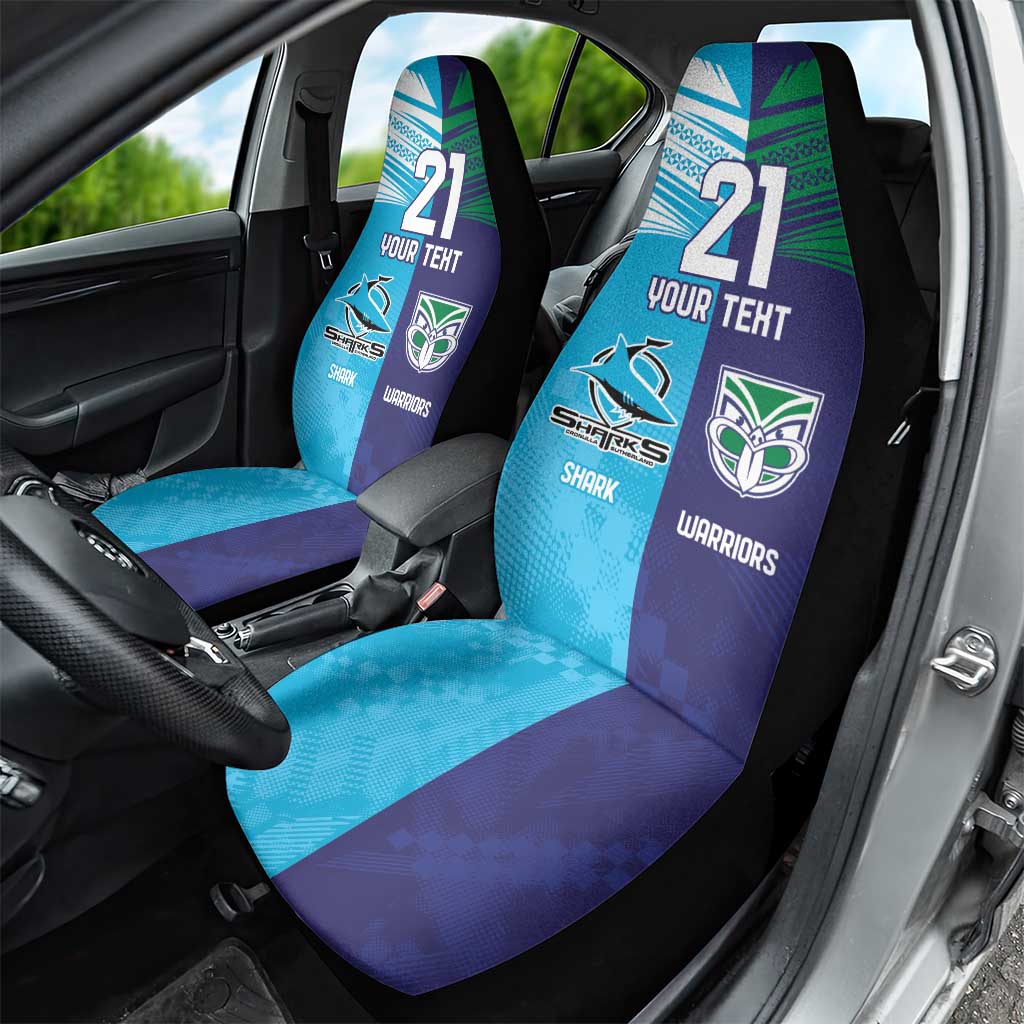 Custom Warriors-Shark Car Seat Cover Together Sporty Style
