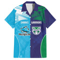 Custom Warriors-Shark Family Matching Long Sleeve Bodycon Dress and Hawaiian Shirt Together Sporty Style