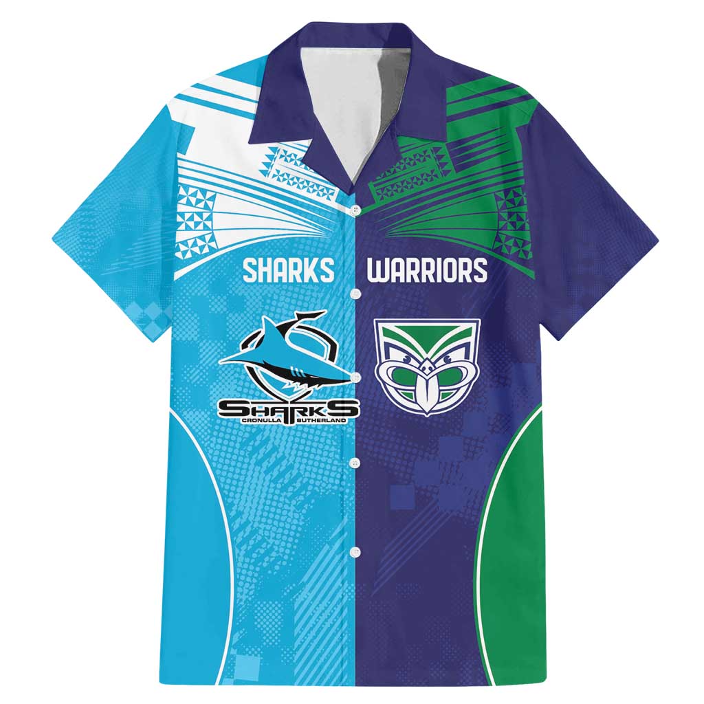 Custom Warriors-Shark Family Matching Mermaid Dress and Hawaiian Shirt Together Sporty Style