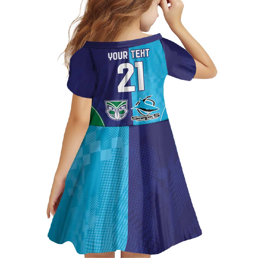Custom Warriors-Shark Family Matching Off Shoulder Maxi Dress and Hawaiian Shirt Together Sporty Style