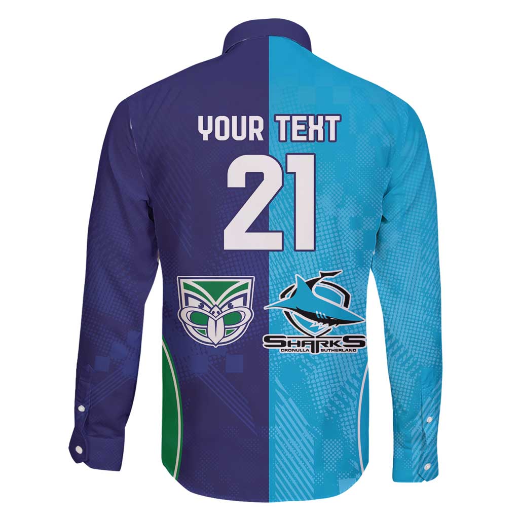 Custom Warriors-Shark Family Matching Short Sleeve Bodycon Dress and Hawaiian Shirt Together Sporty Style