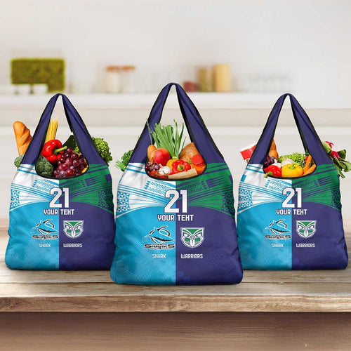 Custom Warriors-Shark Grocery Bag Together Sporty Style