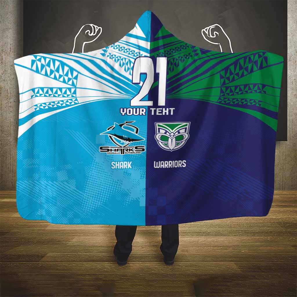 Custom Warriors-Shark Hooded Blanket Together Sporty Style