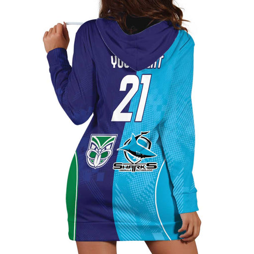 Custom Warriors-Shark Hoodie Dress Together Sporty Style