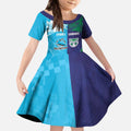 Custom Warriors-Shark Kid Short Sleeve Dress Together Sporty Style