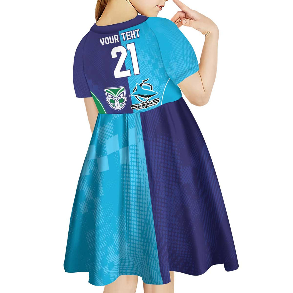 Custom Warriors-Shark Kid Short Sleeve Dress Together Sporty Style