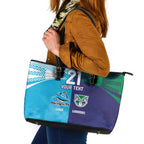 Custom Warriors-Shark Leather Tote Bag Together Sporty Style