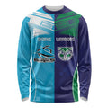 Custom Warriors-Shark Long Sleeve Shirt Together Sporty Style