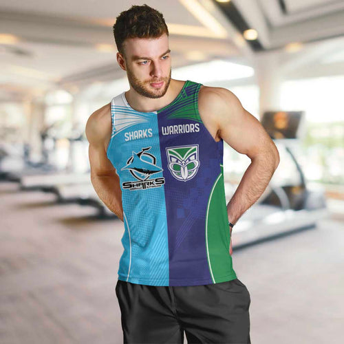 Custom Warriors-Shark Men Tank Top Together Sporty Style