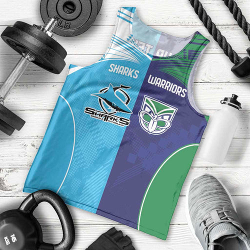 Custom Warriors-Shark Men Tank Top Together Sporty Style