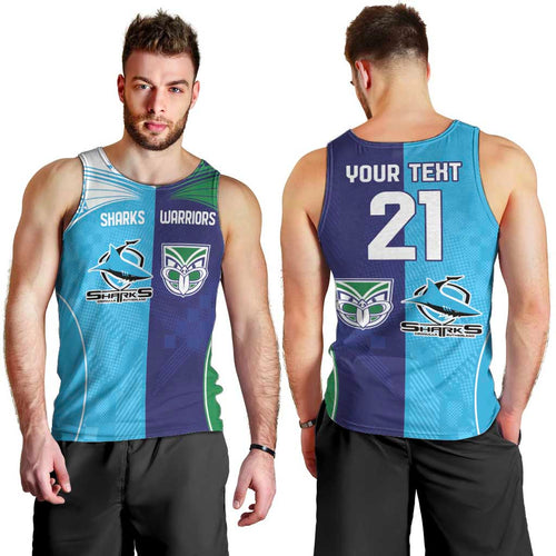 Custom Warriors-Shark Men Tank Top Together Sporty Style