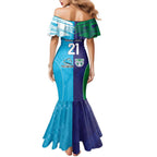 Custom Warriors-Shark Mermaid Dress Together Sporty Style
