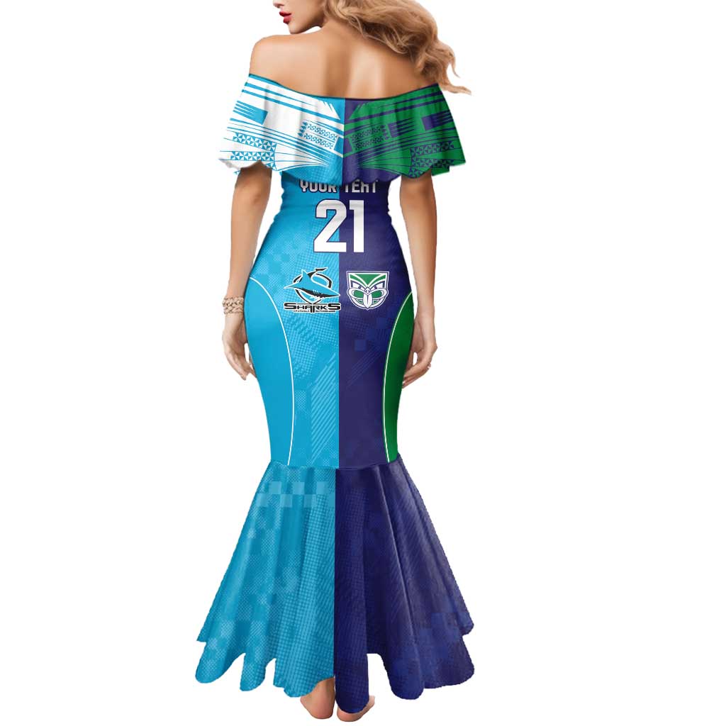 Custom Warriors-Shark Mermaid Dress Together Sporty Style