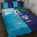 Custom Warriors-Shark Quilt Bed Set Together Sporty Style