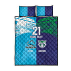 Custom Warriors-Shark Quilt Bed Set Together Sporty Style