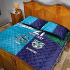 Custom Warriors-Shark Quilt Bed Set Together Sporty Style