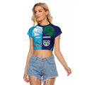 Custom Warriors-Shark Raglan Cropped T Shirt Together Sporty Style