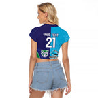 Custom Warriors-Shark Raglan Cropped T Shirt Together Sporty Style
