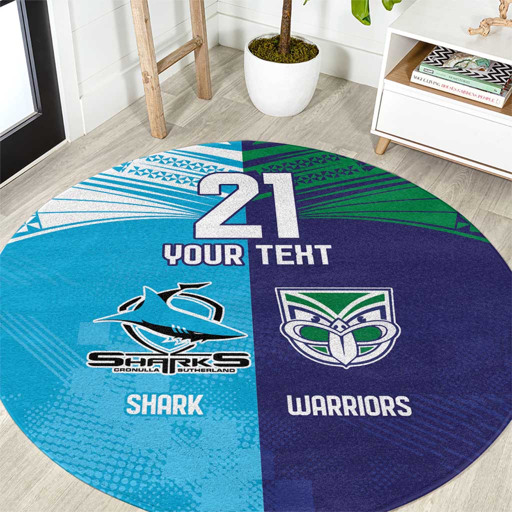 Custom Warriors-Shark Round Carpet Together Sporty Style