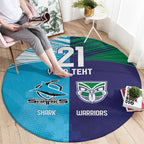 Custom Warriors-Shark Round Carpet Together Sporty Style
