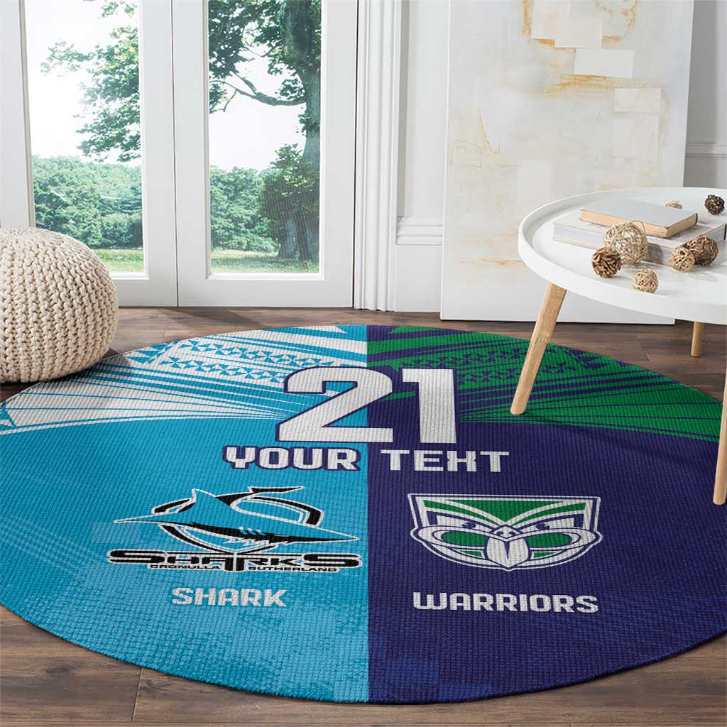 Custom Warriors-Shark Round Carpet Together Sporty Style