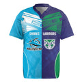 Custom Warriors-Shark Rugby Jersey Together Sporty Style