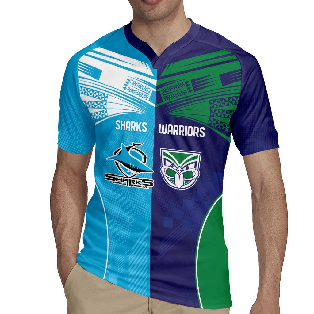 Custom Warriors-Shark Rugby Jersey Together Sporty Style