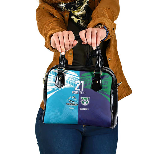 Custom Warriors-Shark Shoulder Handbag Together Sporty Style