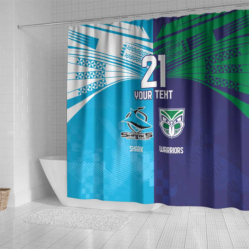 Custom Warriors-Shark Shower Curtain Together Sporty Style
