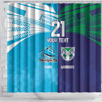Custom Warriors-Shark Shower Curtain Together Sporty Style
