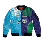 Custom Warriors-Shark Sleeve Zip Bomber Jacket Together Sporty Style