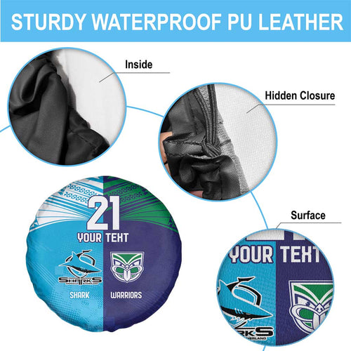 Custom Warriors-Shark Spare Tire Cover Together Sporty Style