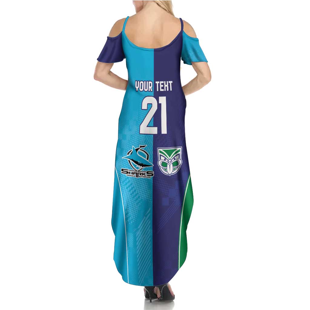 Custom Warriors-Shark Summer Maxi Dress Together Sporty Style