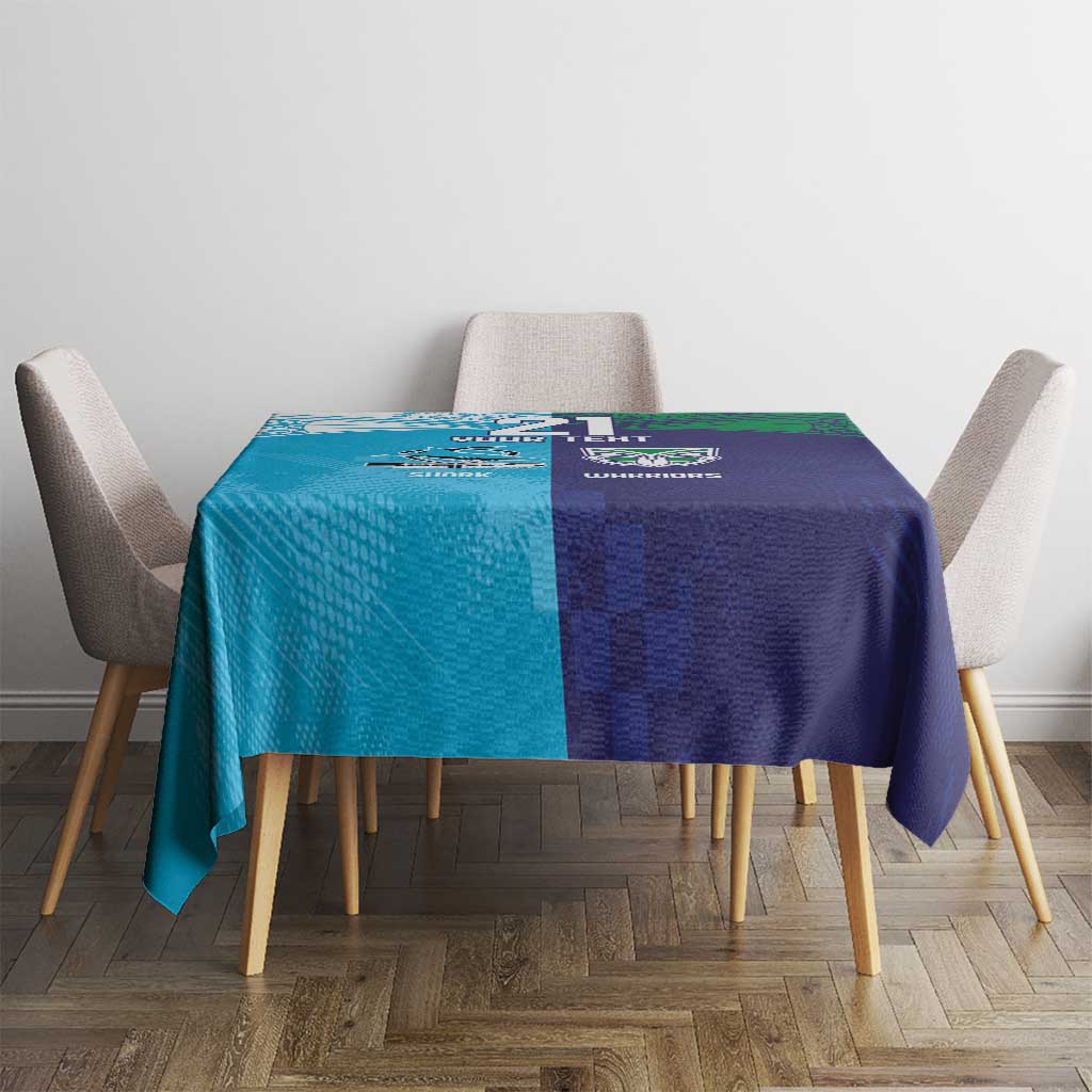 Custom Warriors-Shark Tablecloth Together Sporty Style