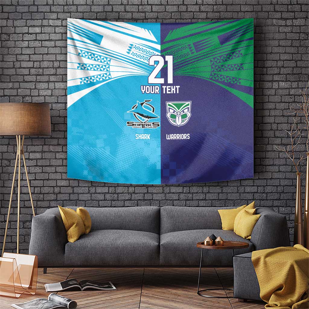 Custom Warriors-Shark Tapestry Together Sporty Style