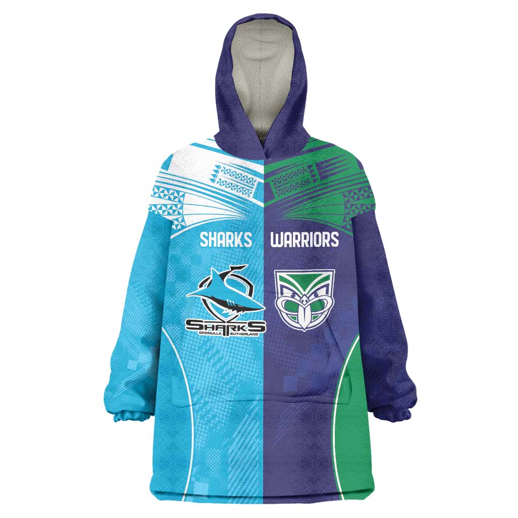 Custom Warriors-Shark Wearable Blanket Hoodie Together Sporty Style