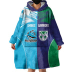 Custom Warriors-Shark Wearable Blanket Hoodie Together Sporty Style