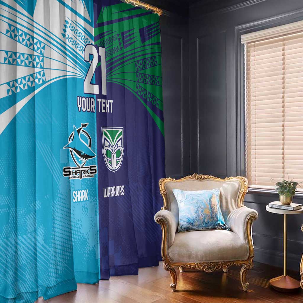 Custom Warriors-Shark Window Curtain Together Sporty Style