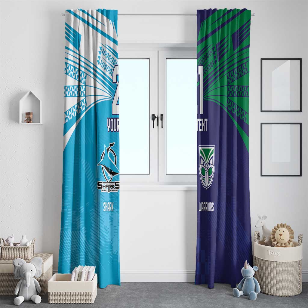 Custom Warriors-Shark Window Curtain Together Sporty Style