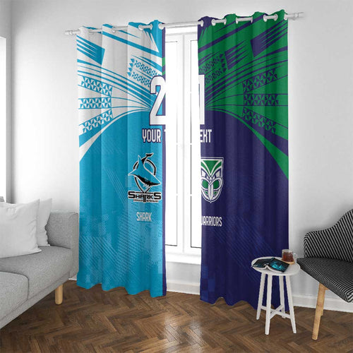 Custom Warriors-Shark Window Curtain Together Sporty Style