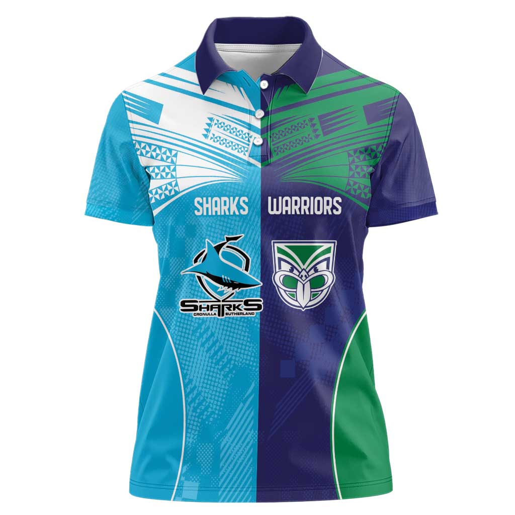Custom Warriors-Shark Women Polo Shirt Together Sporty Style