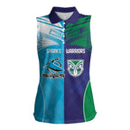 Custom Warriors-Shark Women Sleeveless Polo Shirt Together Sporty Style
