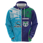 Custom Warriors-Shark Zip Hoodie Together Sporty Style