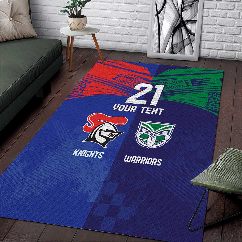 Custom Warriors-Knights Area Rug Together Sporty Style
