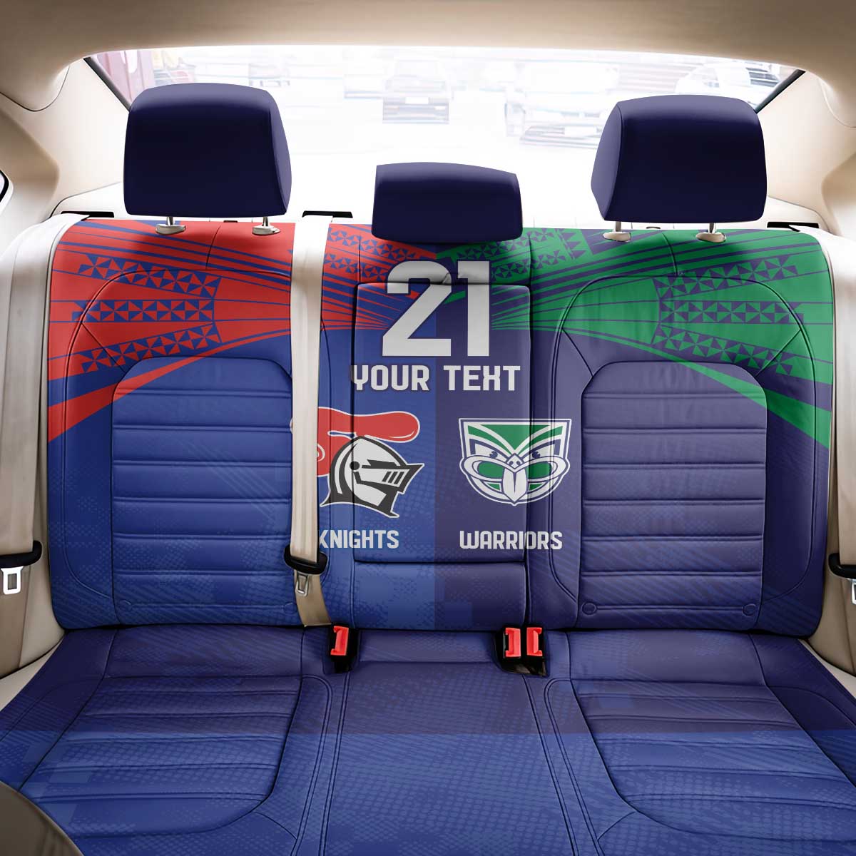 Custom Warriors-Knights Back Car Seat Cover Together Sporty Style