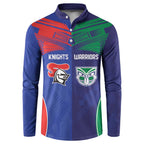 Custom Warriors-Knights Button Sweatshirt Together Sporty Style
