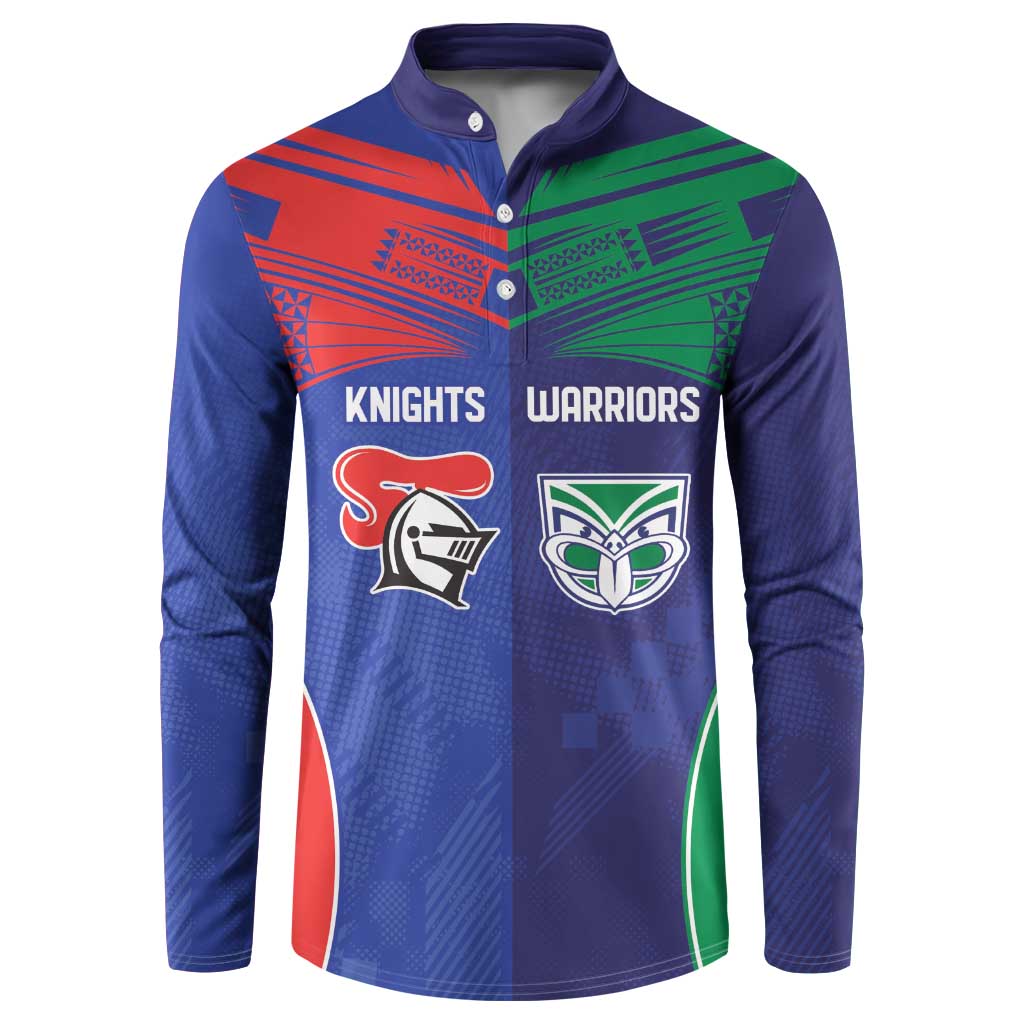 Custom Warriors-Knights Button Sweatshirt Together Sporty Style